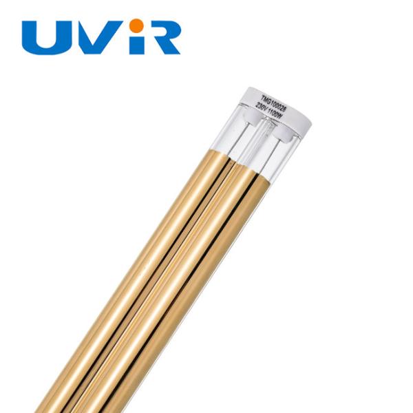 Tubo infravermelho gêmeo 2500W da lâmpada de calor da onda média para o aquecimento de revestimento