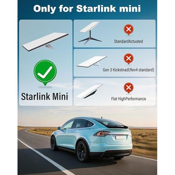 Heavy-Duty Suction Cup Car Mount for Starlink Mini, Secure Vehicle Roof Adapter Kit for Driving