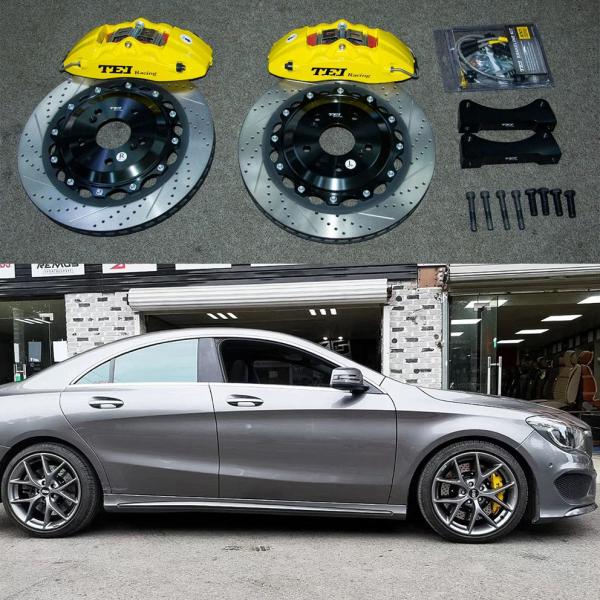 BBK de alto desempenho para Mercedes Benz CLA classe W117 18 polegadas aro do carro dianteiro 4 pistão kit de freio sistema de freio automático