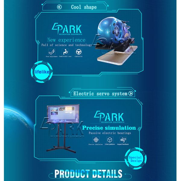 9D Virtual Reality Car Driving Simulator Motorcycle Sheet Metal , Fiberglass Material