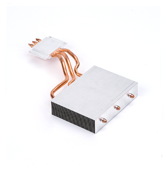 4 Copper Heat Pipe Stacked Aluminum Fin Passive Heatsink, All In One PC CPU Cooling Radiator Without Fan
