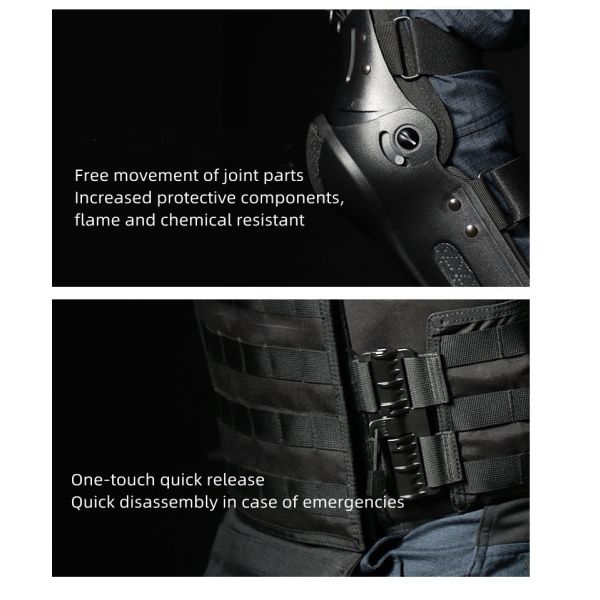 Customized Flame Retardant army vest bulletproof Black Stab-Proof Vest