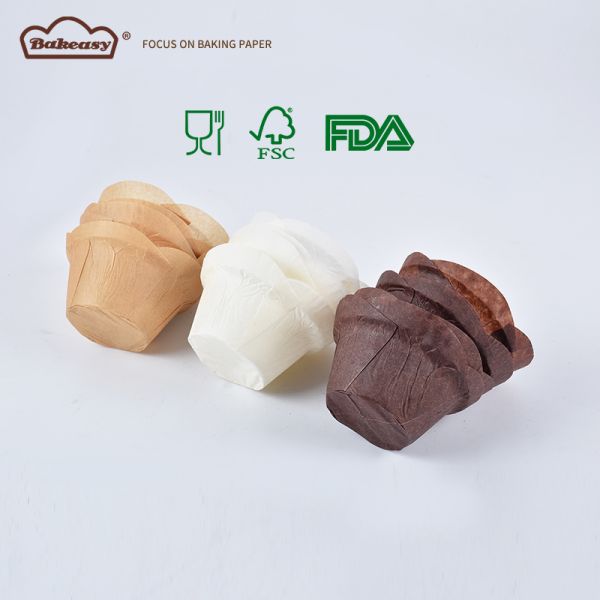Lotus Baking Paper Cups Disposable Greaseproof Muffin Liners Non Stick Cupcake Wrappers for Bakery Dessert Party