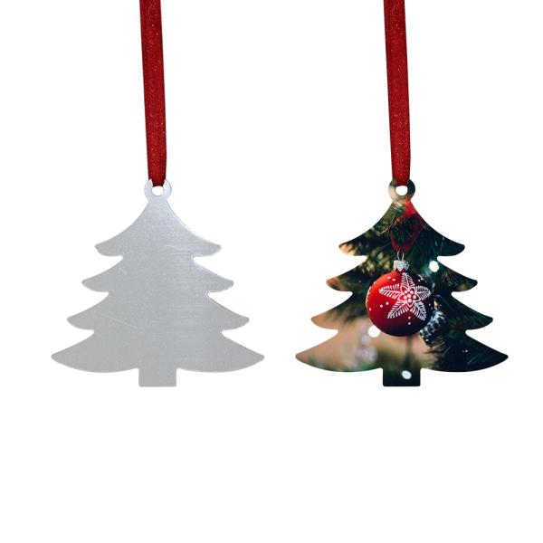 Sublimation Christmas Gifts Supply Double Sided Aluminum Sublimation Christmas Ornaments Blanks