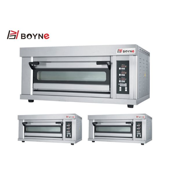 High End Microcomputer Stainless Steel Commercial One Deck Two Trays Bakery Oven