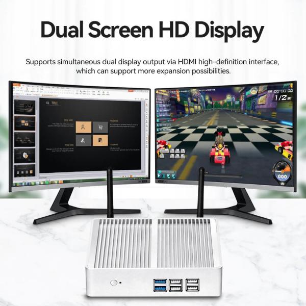 Intel Mini PC Pentium 3805U With Single LAN Fanless Heat Disspation Method For Home