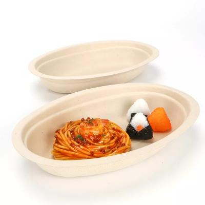 De papel biodegradável Compostable chapeia o cofre forte da micro-ondas para a salada