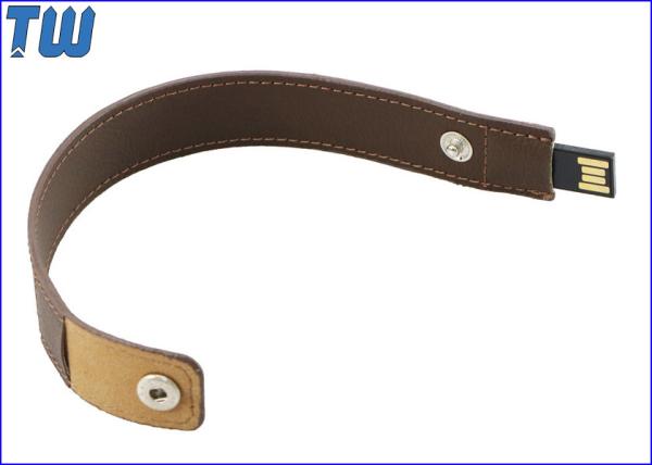 Pure Leather Bracelet Wristband 1GB Thumbdrive Disk Device Customized