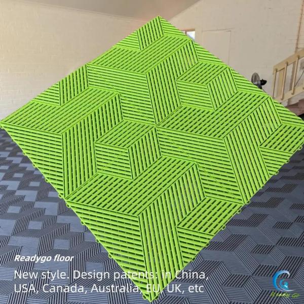 Polypropylene Garage Floor Tiles 2500Lbs Interlocking Garage Flooring Chemical Resistance