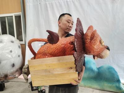 Custom Length Realistic Dinosaur Cosplay Party Prop Silicone Dragon Hand Puppet In Custom Colors