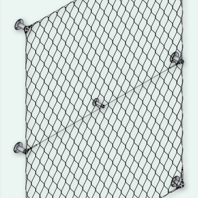 Eco Friendly Green Wall Cable Trellis Net With AISI316 Stainless Steel 100mmx100mm Aperture