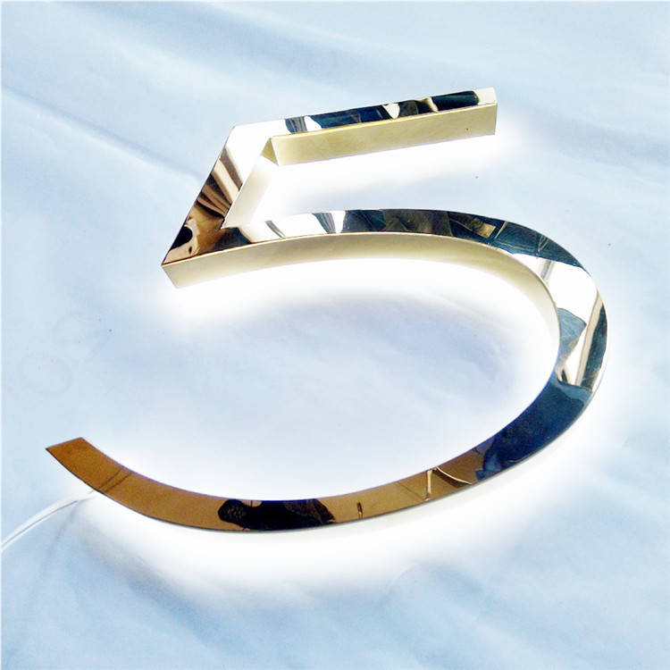 Лазер знака числа дома щетки золота высокой яркости отрезал CE RoHS