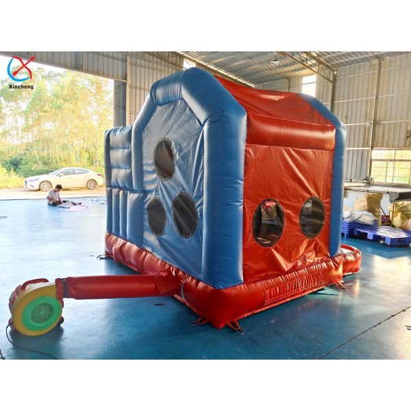 Manufacturer Custom Color Splicing Inflatable Elastic House Trampoline