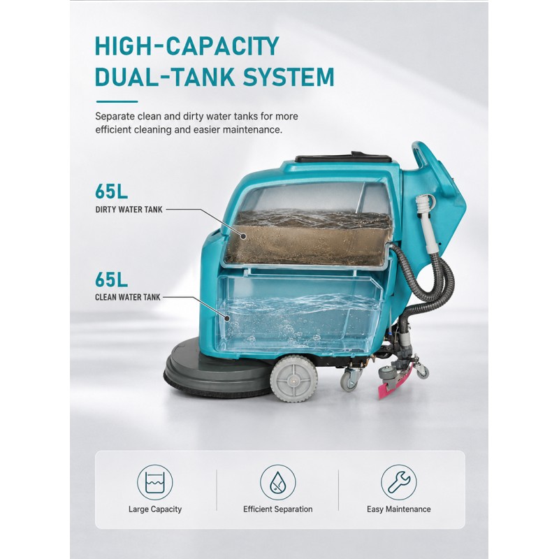 Factory Wholesale Hard Floor Scrubber Machine Electric Walk-behind Concrete Floor Scrubber Suitable for Storehouse Gym