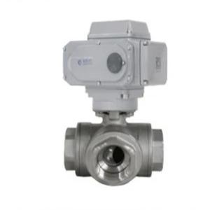 SS Thread Connection Electric Control Valve Industrial 3 Way Electric Ball Valve
