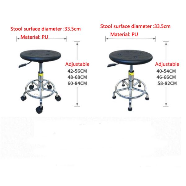 Laboratory cleanroom Anti Static Chair Retraction Stool ESD Seats Height Control