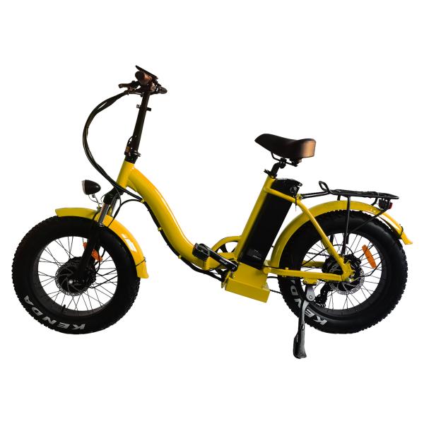 Mens Mini Folding Electric Hybrid Bike Orange 48v Electric Folding Bicycle With Pedal Assist System