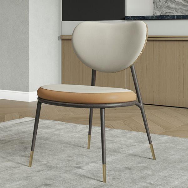 30kgs Ultra Modern Dining Chairs Metal Frame Microfiber Dining Chair