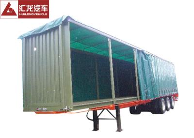 Aluminum Rails Curtain Side Trailer  π Hook Shape Water - Proof Covering Material
