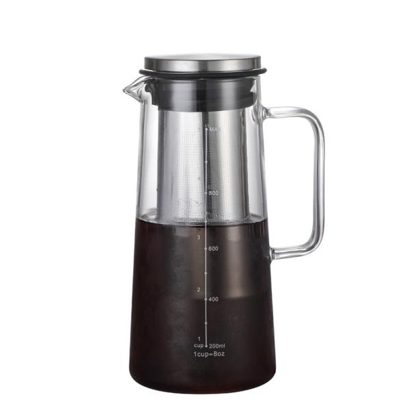 Stainless Steel Filter Iced Tea Coffee Pot with Large Capacity and Exquisite Design