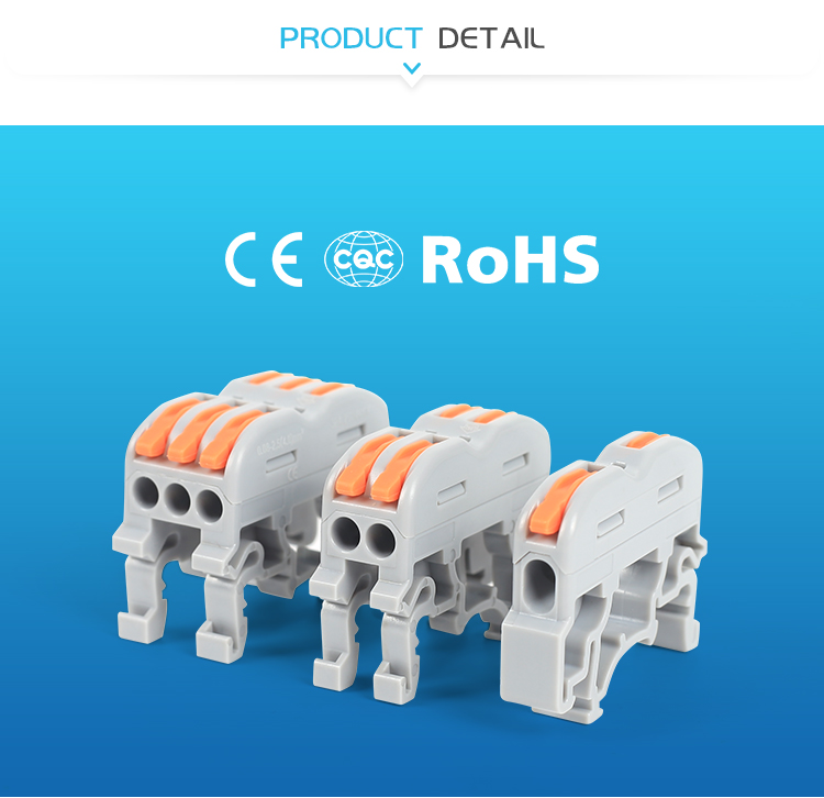 Соединитель провода кабеля блоков терминала рельса Din проводника компакта Pin серии 2 PCT 212
