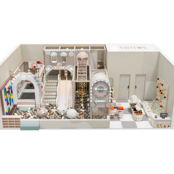 Clock Themed Indoor Playground Fun Safe Commercial Play Equipment For Toddler