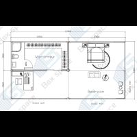 Maison de conteneur de 1 chambre Chine 20 pieds maison de conteneur pliable élargie maisons pliables 20 pieds avec salle de bains