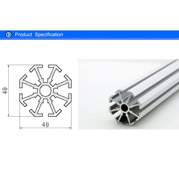 Round T Slot Aluminum Extrusion for Aluminium Construction Profiles Mounting Frames