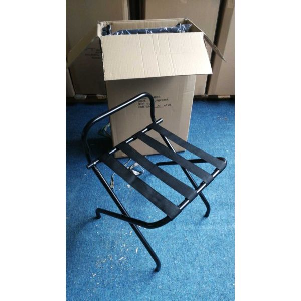 Шкаф багажа стиля гостиницы заднего люнета/черная стойка багажа гостиницы с ногами