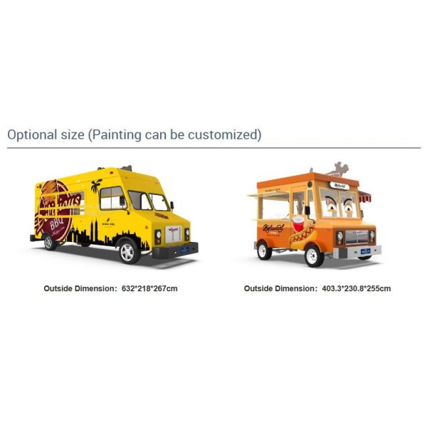 Ice Cream Kiosk Dessert Dining Cart Fast Mobile Food Trucks Electric Food Car