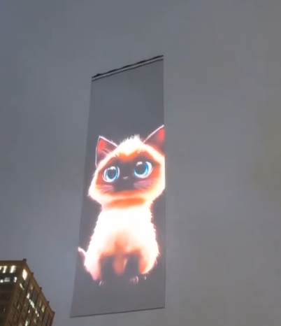 Different application  P15 LED Drone Screen Display Customized Transparent Thin Lightweight Mesh Screen IP68  Outdoor Advertising  Exhibition Sports Events Night Shows