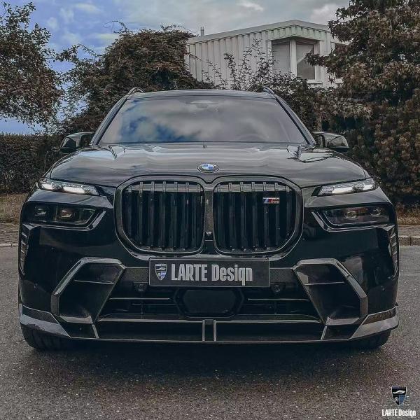 BMW X7 Carbon fiber Body Kit X7 LD style carbon fiber front lip diffuser Spoiler hood wheel arch