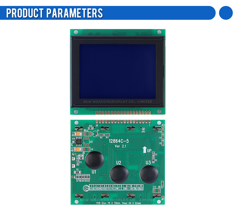 Blue Film 12864C-5 128X64 Dot Matrix LCD Display Module SBN0064 Controller 18PIN Parallel Port