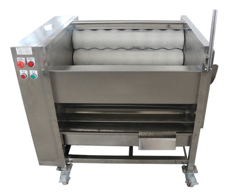 800kg/h Food Processing Machinery , Brush Industrial Peeling Machine