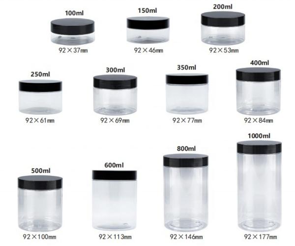 Shatterproof Recyclable PET Plastic Jar 500ml Wide Mouth PET Jars
