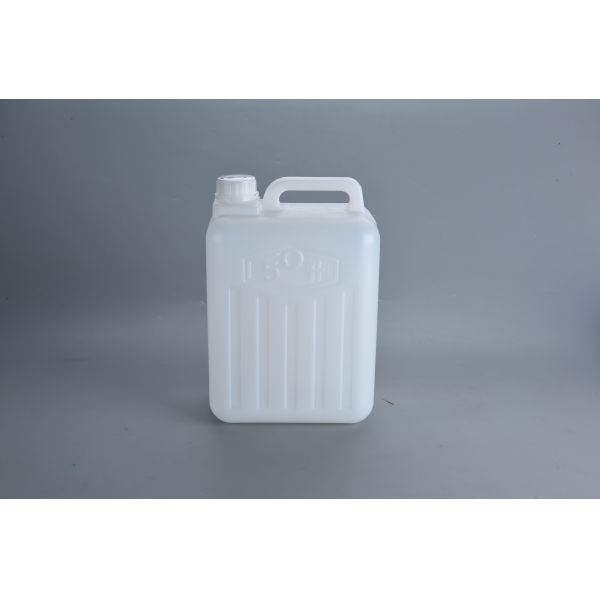 5L Extrusion Blow Moulded Plastic Jerry Can White Color And 2mm Wall Thickness For Durability