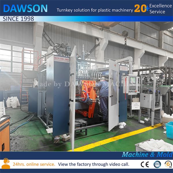 Single Station Five Die Head Extrusion Blow Molding Machine for Wide Mouth HDPE Canisters