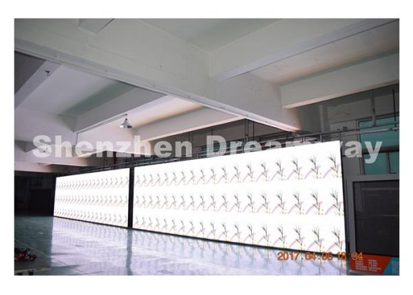 Advertising 4 mm pp Indoor Full Color LED Display Panel 1.6 mm Thickness PCB Iron Cabinet