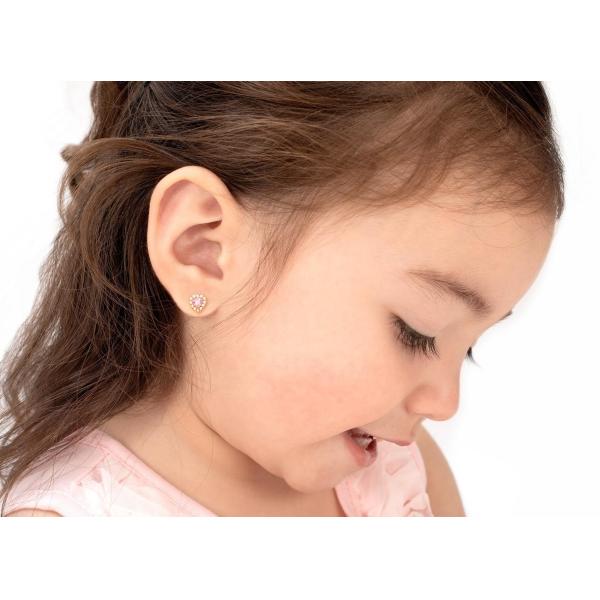 925 Sterling Silver Heart Shaped Pink & White CZ Stud Earrings with Pave Setting for Children's Fine Jewelry