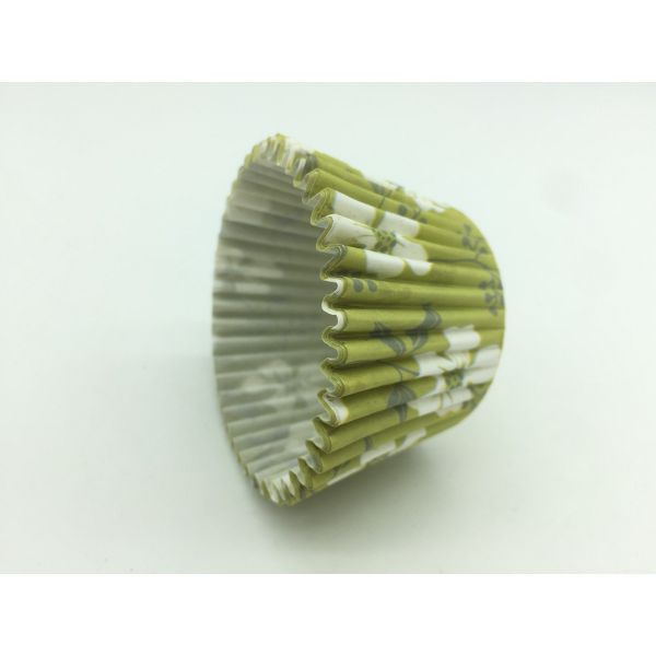 Green White Flower Greaseproof Cupcake Liners Disposable Mini Baking Tools Cake Decoration