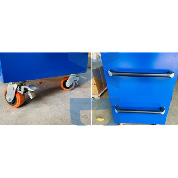 Коробка тэкса седловины оборудования лошади Lockable большого металла голубая с 2 держателями седловины