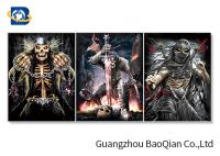 PET / PP 3D Lenticular Pictures , 3D Printing Service Atrocious Ghost Skull Wall Paper