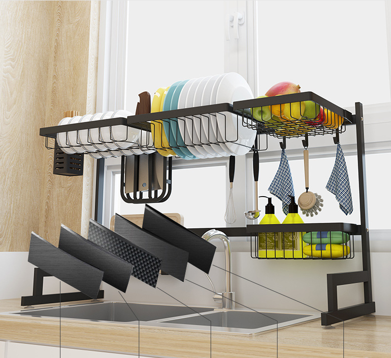 L65cm Steel Kitchen Basket Rack