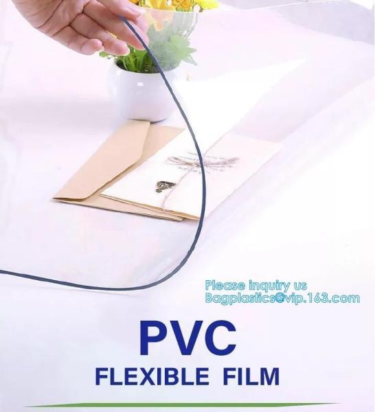 PVC Film, Super Clear, Factory Price Non-Sticky soft Vinyl PVC filexible Film, Glossy Embossed