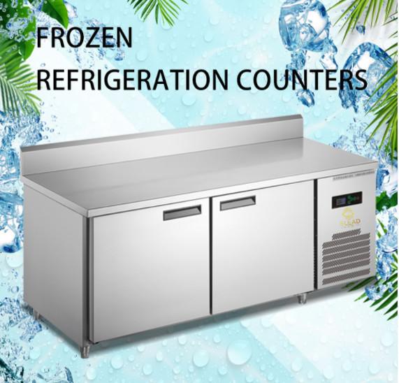 Equipamento de refrigeração industrial 220-240V 1PH Refrigeração por ar a baixa temperatura Banco de trabalho congelador 410W Potência
