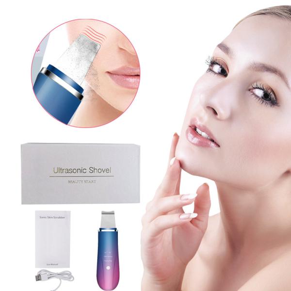Ultrasonic Scrubber Acne Pore Cleanser Facial Beauty Device Microdermabrasion Ion