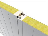 Soundproof RAL Glasswool Sandwich Panel Heat Insulation 64kg/m3
