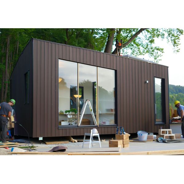 Structure en acier léger Studio de jardin préfabriqué avec escaliers d'entrée