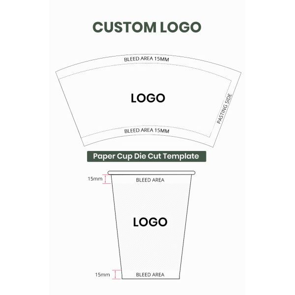 Wholesale Cafe Disposable Double Wall 8/10/12oz Paper Cups