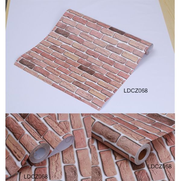 Papel de pared de piedra de ladrillo resistente al agua pegatinas de pared de ladrillo 3D